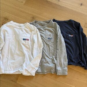 Set of 3 Vineyard Vines Long Sleeve T - Sz 6
